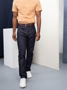 Jeans droit 101N brut (superdenim coton bio) — 1083, tissé dans les Vosges