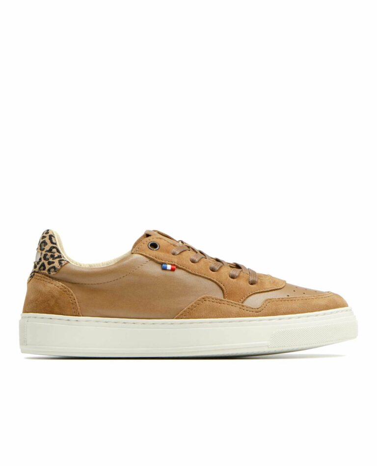 Sneakers Brocard 16 camel — Cléon & Co, fabriqué en France