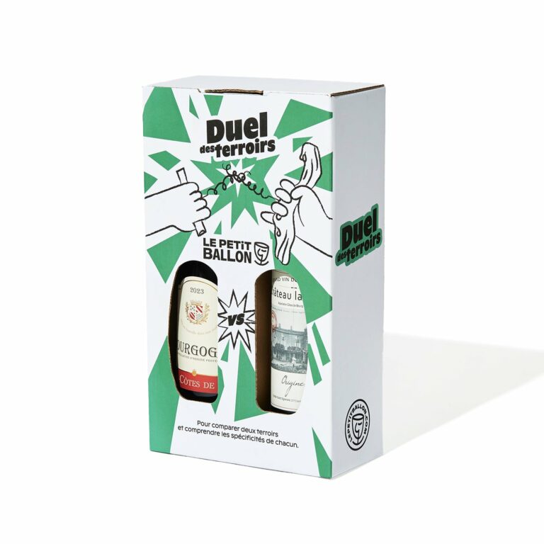 Coffret Duel des terroirs, 2 bouteilles (Bourgogne et Bordeaux) — Le Petit Ballon, vins de Bourgogne et de Bordeaux