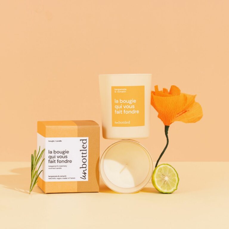 La Bougie Qui Vous Fait Fondre, Bergamote et Romarin — Unbottled, fabriqué en France